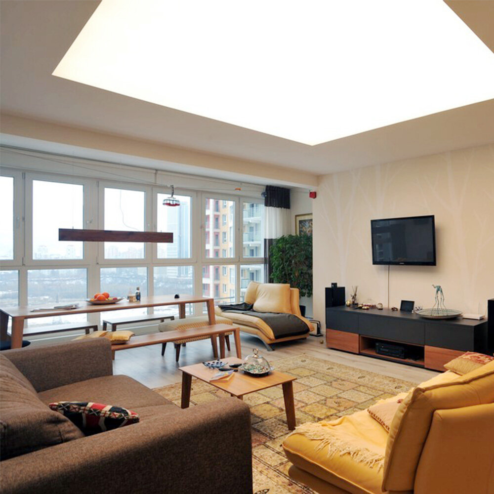 световой потолок в гостиную