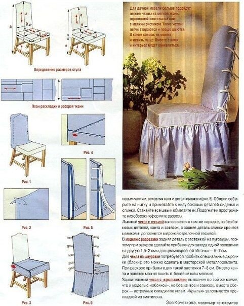 Как сшить чехол на стул своими руками — фото, выкройки, идеи | Блог Шпильки | Дзен