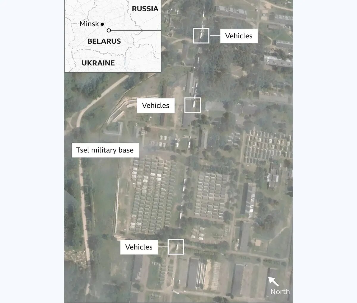 Кадры со спутника показывают как выглядит лагерь наемников. Фото: Planet Lab PBC