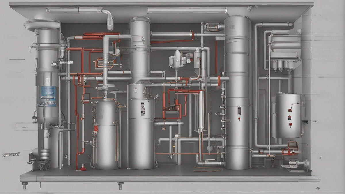 Система отопления, сгенерированная при помощи Stable Diffusion
