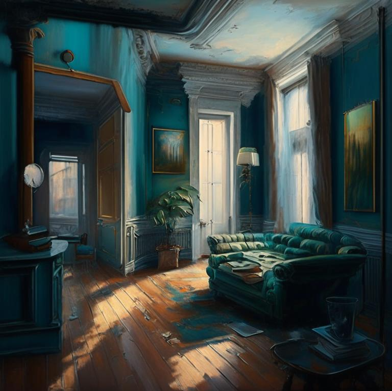 Квартира холостяка. Рисунок нейросети