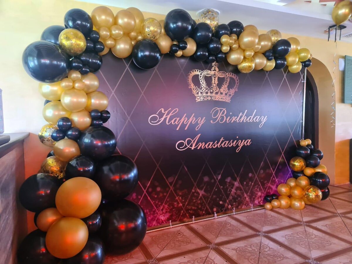 Баннер на день рождения 3х2 с шарами