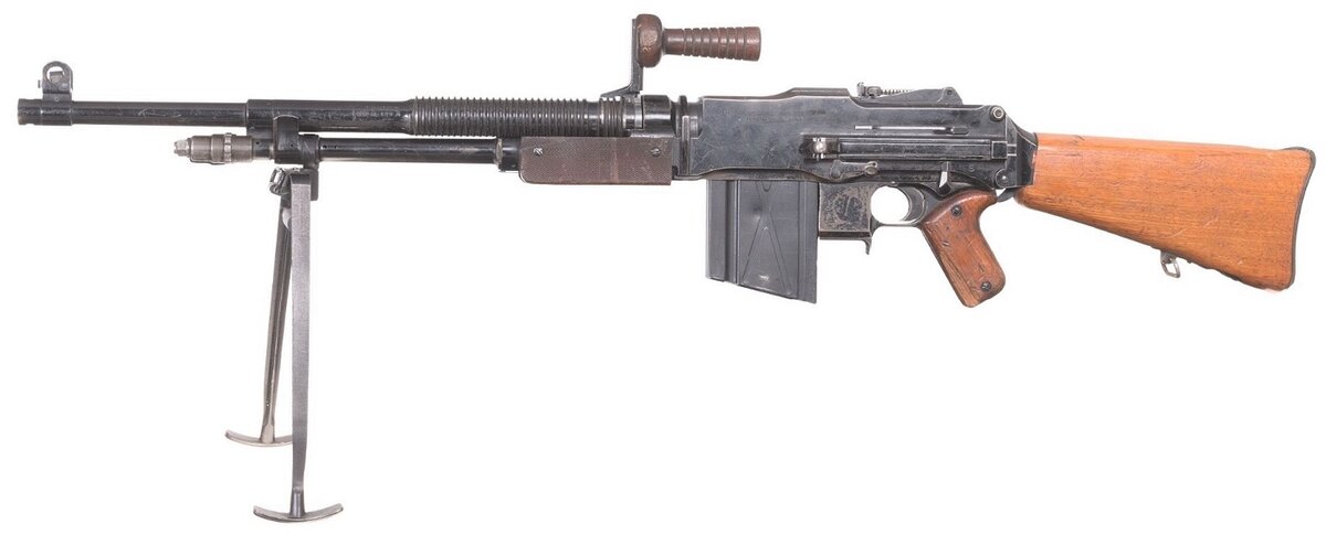 Пулемет FN Model D производства 1947 года (для армии Люксембурга). Вид слева.