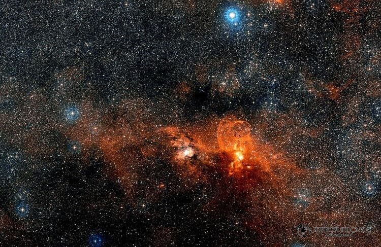      Туманность NGC 3603. Область активного звездообразования. Из открытых источников.