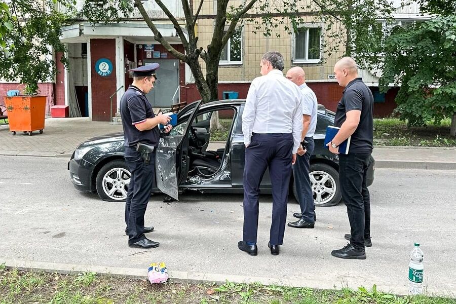    Сотрудник полиции на месте взрыва. Белгород © П/с Губернатора Белгородской области