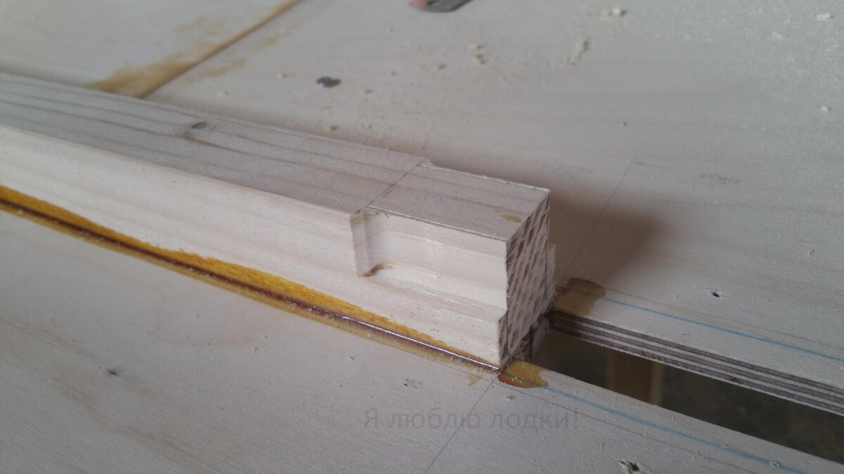 Будущий шип на носовом кильсоне