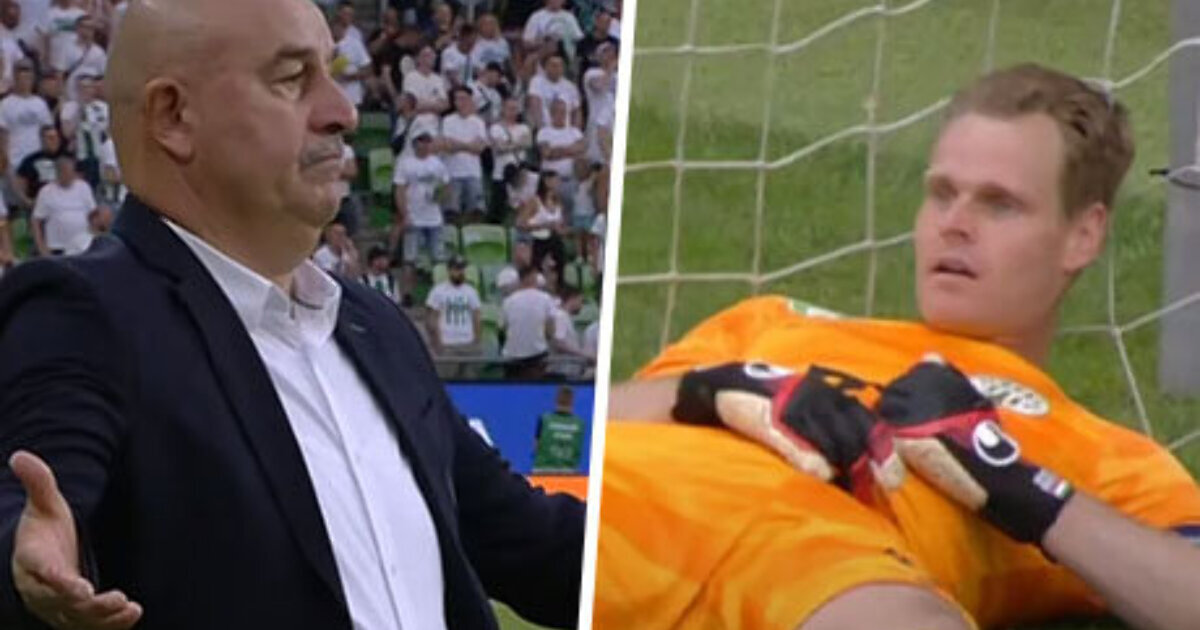  Тренер Черчесов  и вратарь-капитан  "Ференцвароша" отчудивший на поле.  фото: картинки  яндекса. 