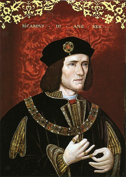 Ричард III (2 октября 1452, замок Фотерингей — 22 августа 1485, Босвортское поле, Лестершир) — король Англии с 1483 года из династии Йорков, последний представитель мужской линии Плантагенетов на английском престоле. В битве при Босворте (1485) потерпел поражение и был убит. Один из трёх королей Англии, погибших в бою (после Гарольда II, убитого при Гастингсе в 1066 году, и Ричарда I Львиное Сердце, погибшего в 1199 году во время осады замка)
