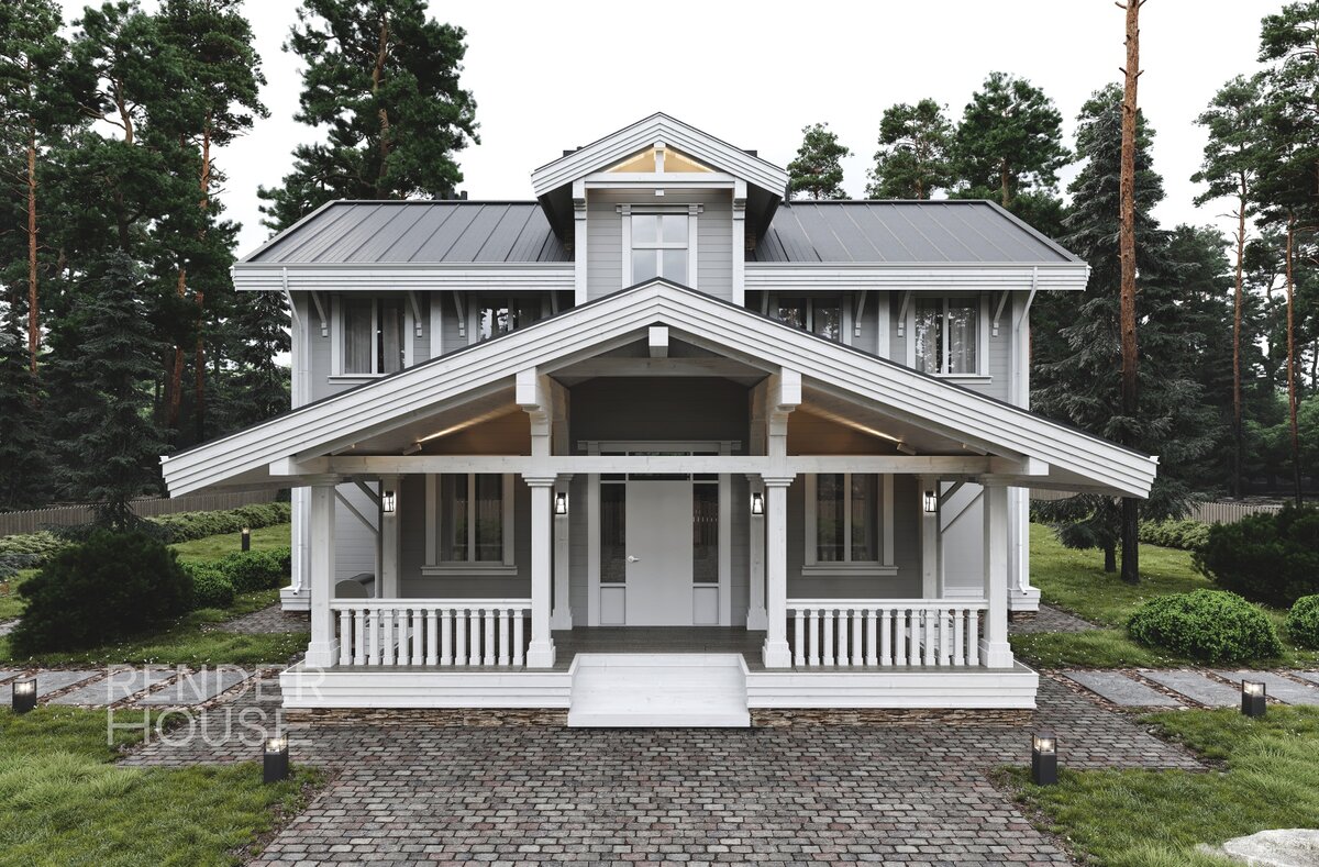 Проект ШАЛЕ МЫШКИН, Render House
