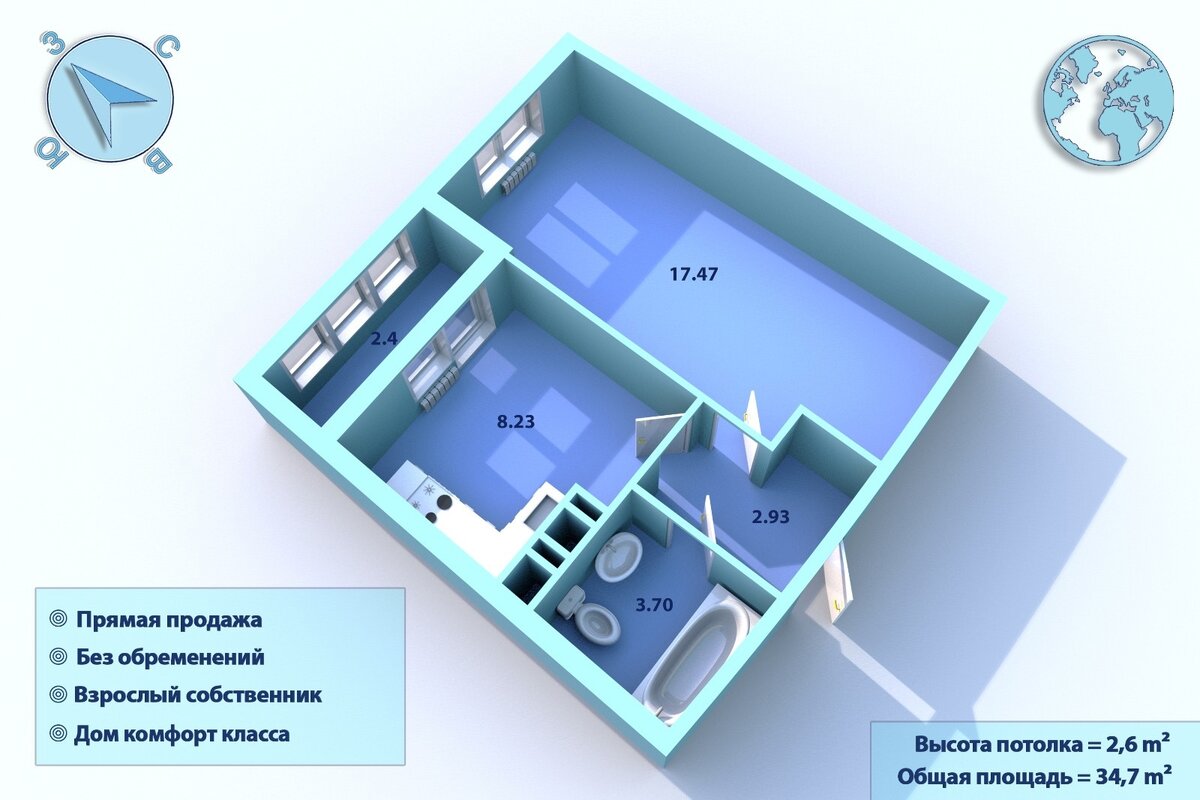 Возможен вариант покупки с использованием ипотечных средств и субсидий.