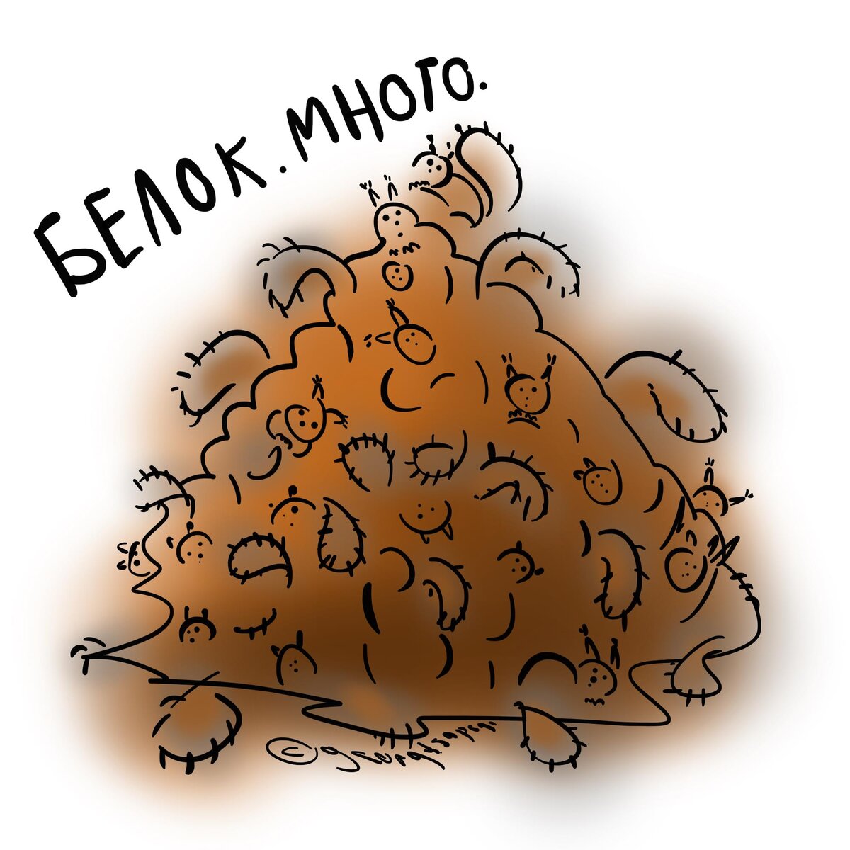 Много белок