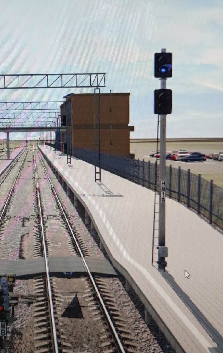 Синий на маршрутном светофоре НМ1В. Trainz simulator 2019. Личная карта