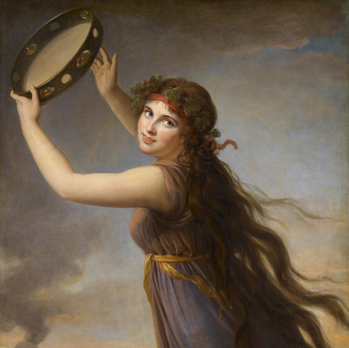 Элизабет Виже-Лебрен «Портрет Эммы, леди Гамильтон в образе вакханки» (фрагмент) / Галерея искусств Уокера, Англия