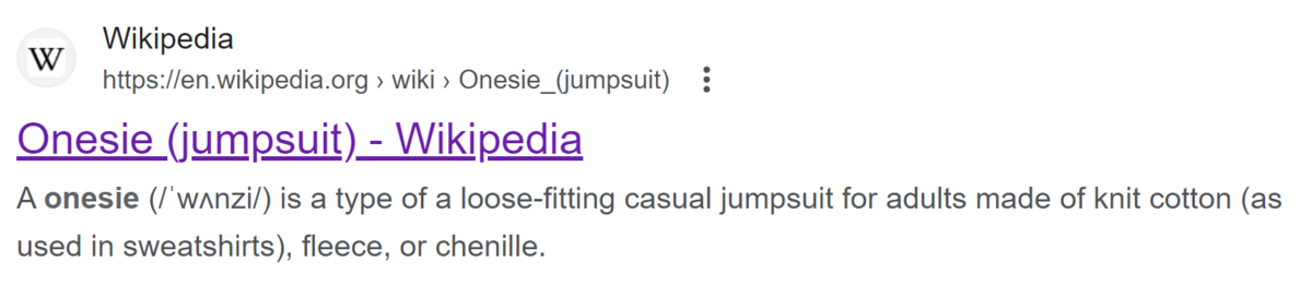 Onesie (jumpsuit) - Wikipedia