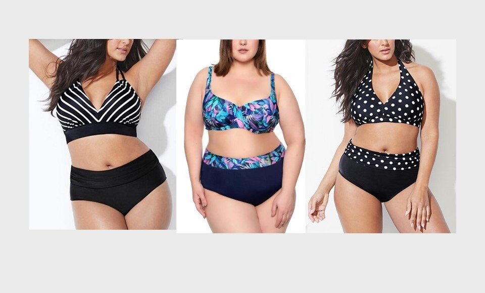 Раздельные купальники плюс сайз 