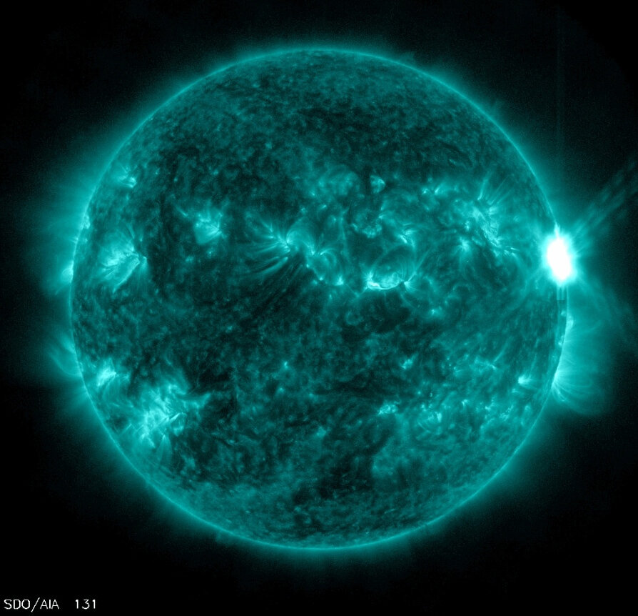 Вспышка 5-6 августа 2023 года класса X1.6 по данным обcерватории SDO (AIA 131), фото NASA 