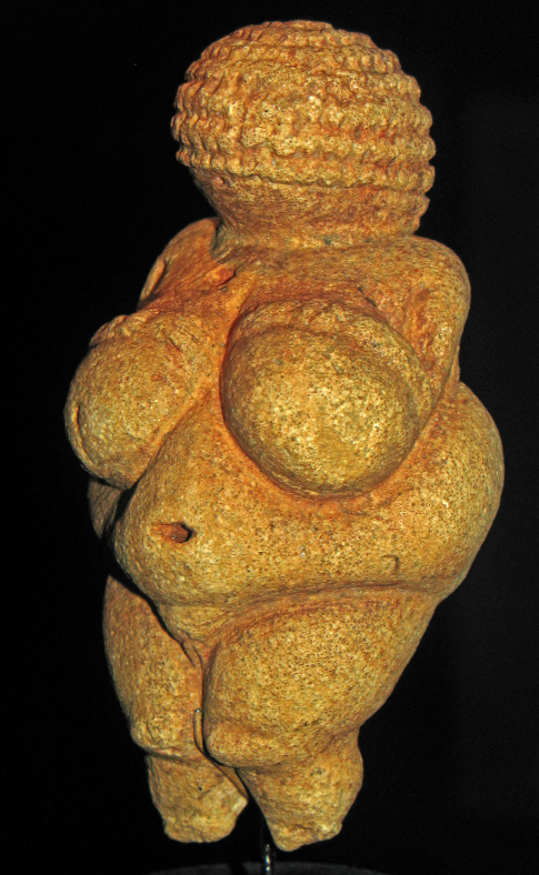 Богиня мать, символ плодородия. Обобщённое название "палеолитическая Венера". Самые древние изображения обнажённых женщин. Из свободного источника.