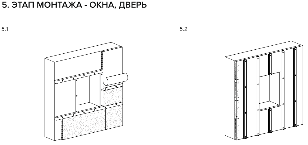 Монтаж фасадных панелей