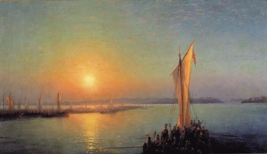    И. К. Айвазовский, «Варяжская сага — путь из варяг в греки», 1876 г. Фото: общественное достояние