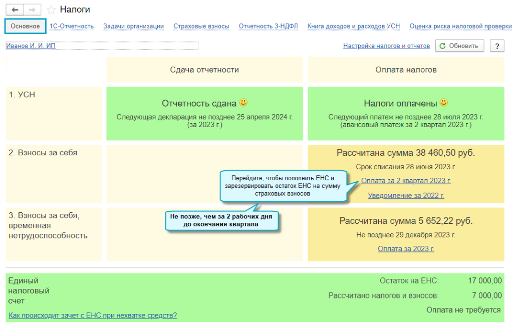 Страховые взносы ип неполный год