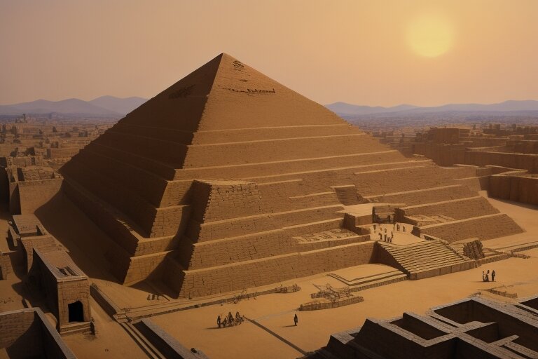 Сборная бумажная модель Великая пирамида Хеопса / Great Pyramid of Khufu