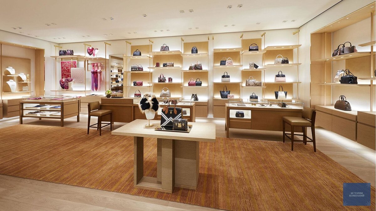 Внутри магазина Louis Vuitton
