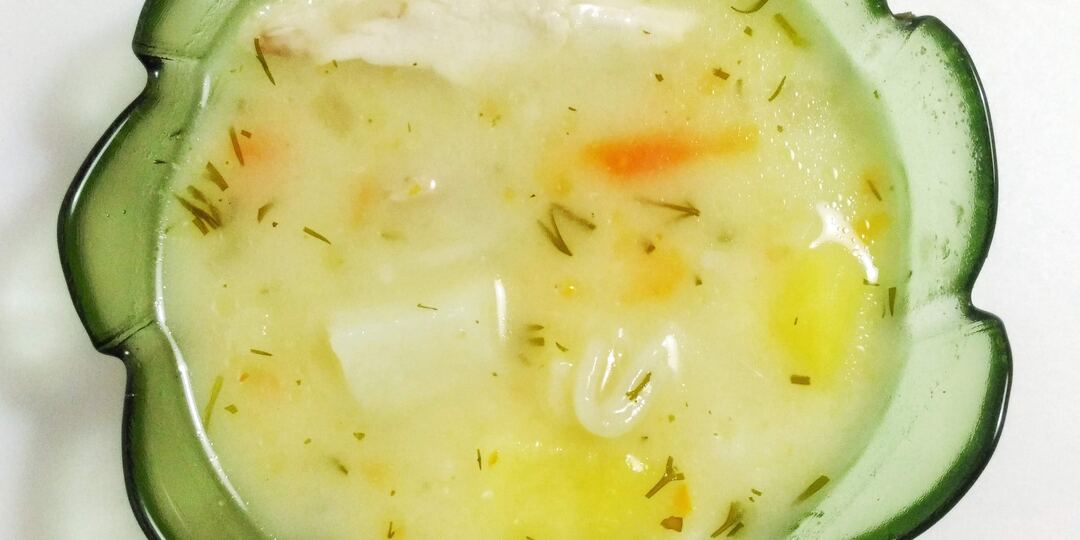 Нежный куриный суп с плавленным сыром