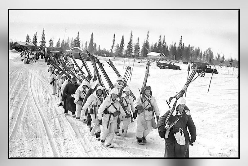 Русские разведчики в зимних условиях
