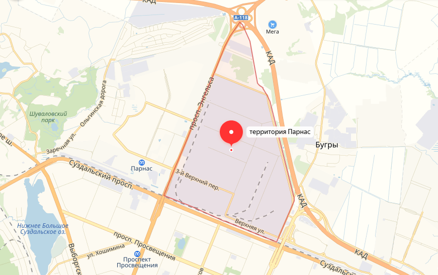 Карта метро парнас