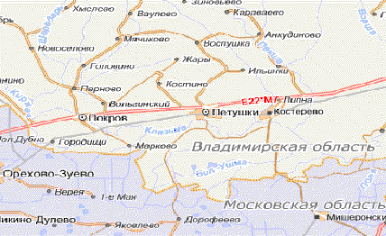 Карта петушков владимирской области