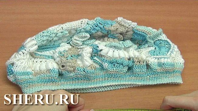 Готовый берет в технике фриформ