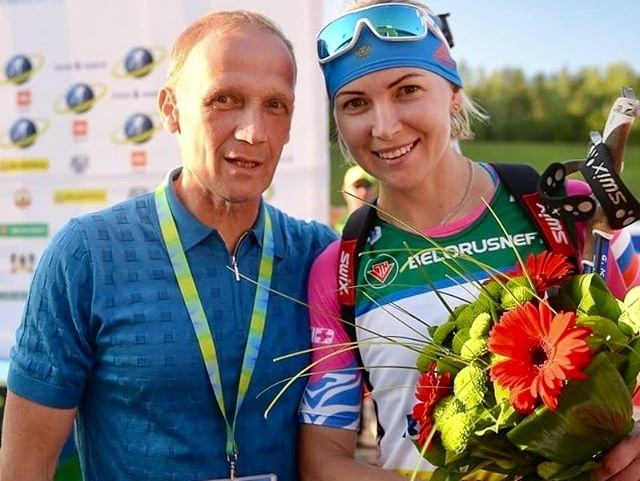 Драчёв и Глазырина на чемпионате мира по летнему биатлону.