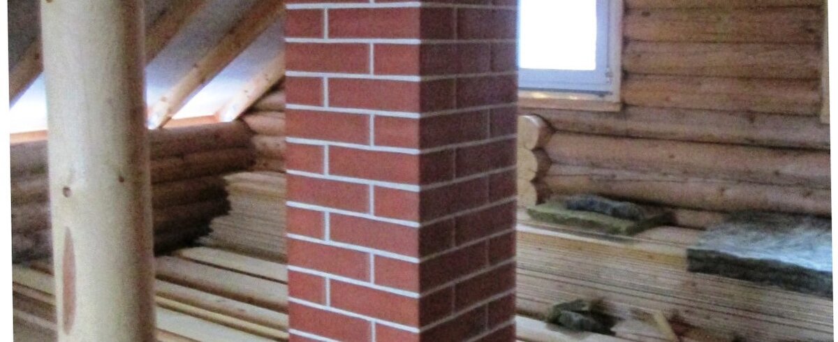 Дымовая кирпичная труба.