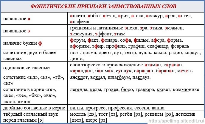Примеры терминов в русском языке