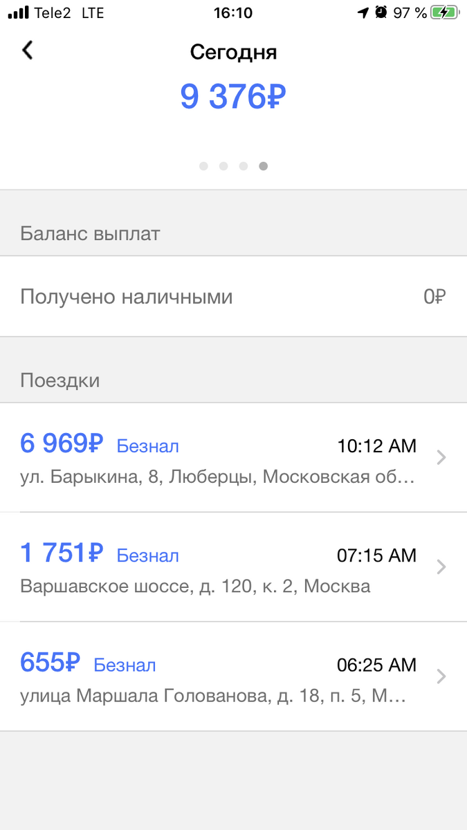 Мой доход за 24.09.20. Всего 3 корпоративные поезди и 9000₽.