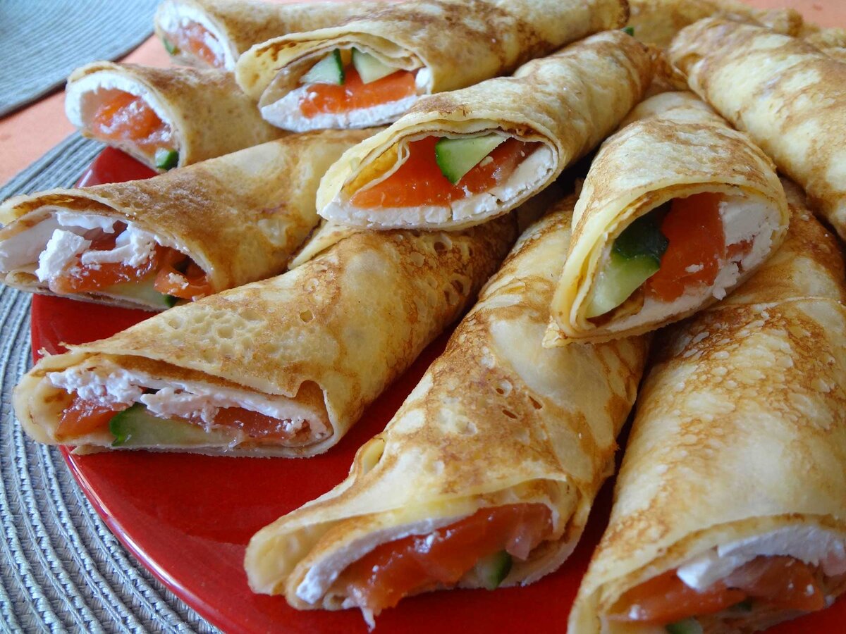 Блины с рыбой