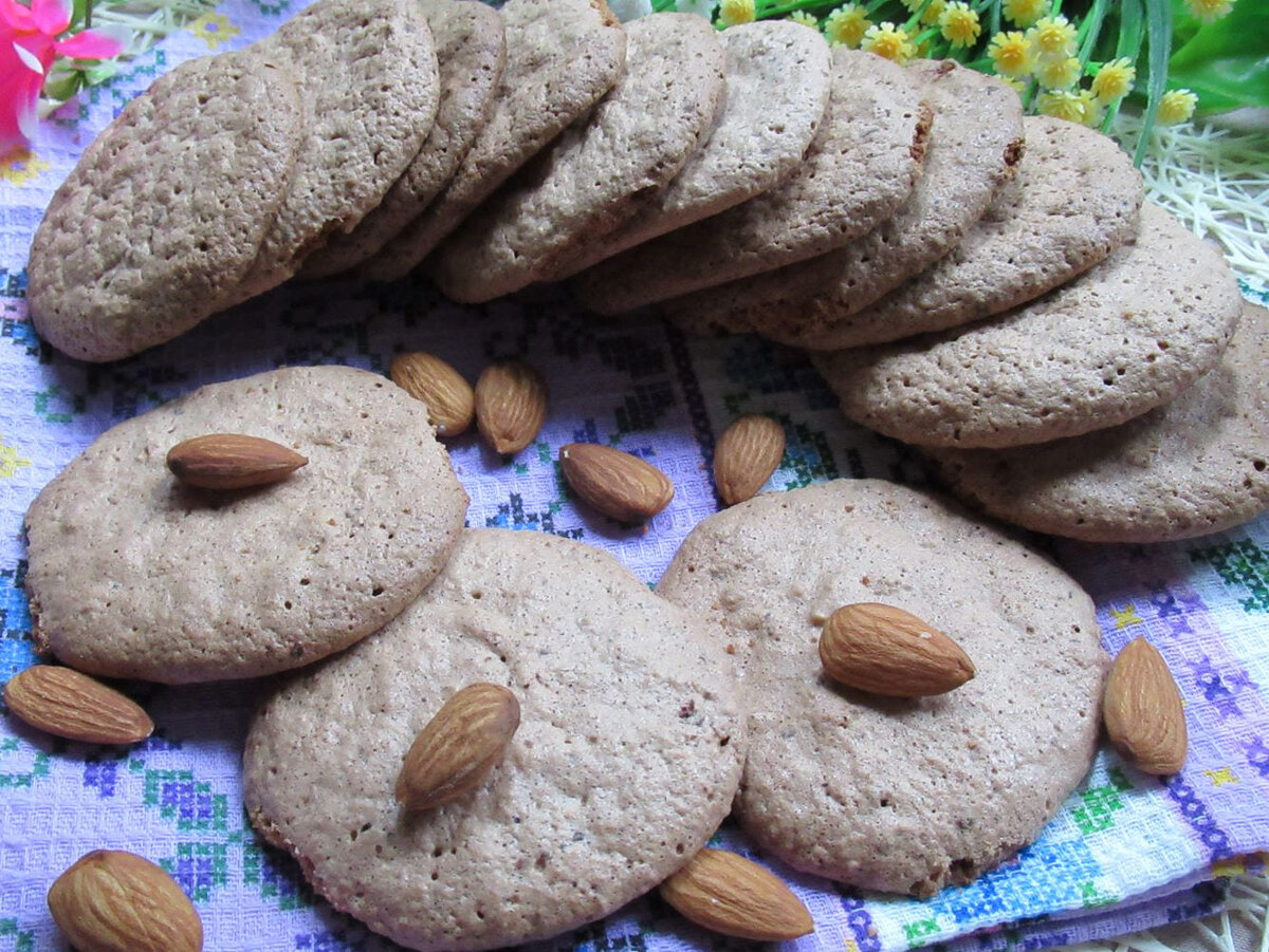 Миндальное печенье с шоколадом. Супер простой рецепт. | Вкусная еда | Дзен