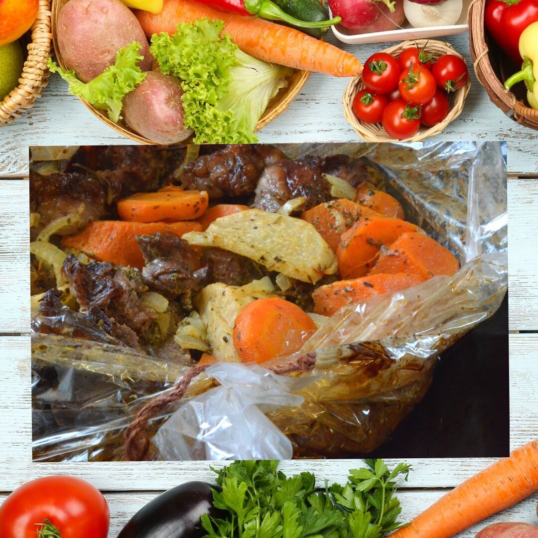 свинина запеченная в рукаве с овощами