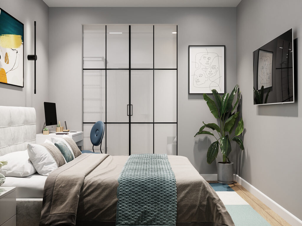 Теплые оттенки и мягкие акценты. Уютная квартира в бежево-серой гамме