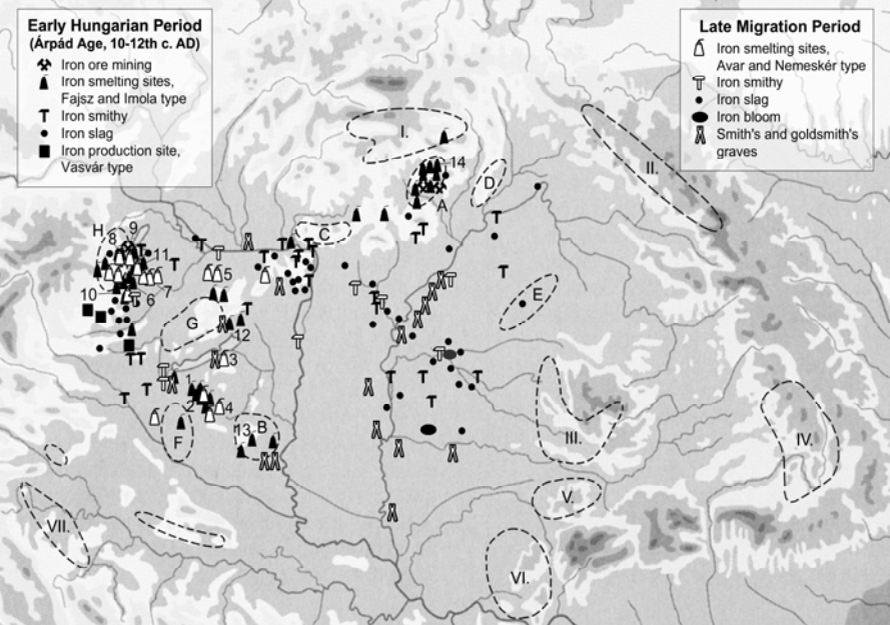 карта находок, нас интересует Late Migration Period. по Гомори 2007  