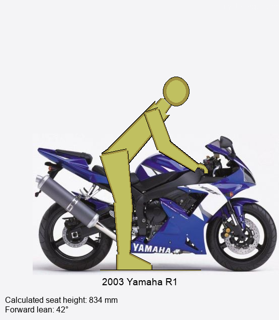 Можно ввести параметры своего тела и увидеть будет ли комфортно управлять мотоциклом. Очень полезная программа в том случае если нет возможности примериться на реальном мотоцикле.