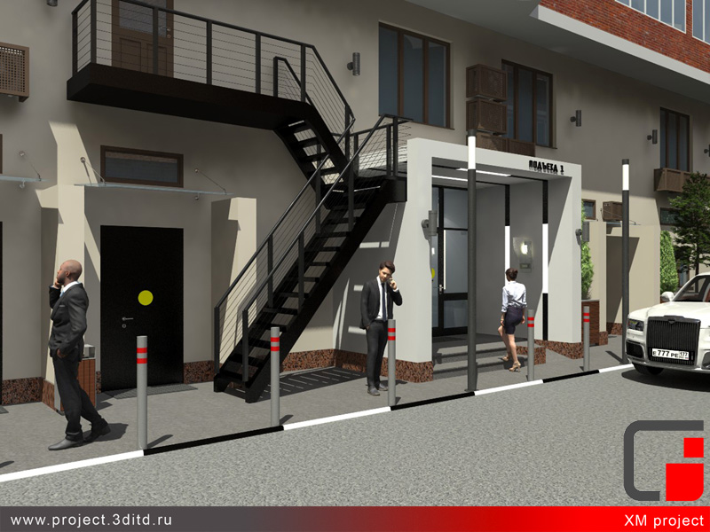 Проект благоустройства территории ЖК на ул. Красная Пресня. Архитектор - Павел Сапов.