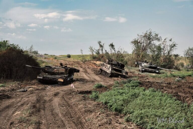 Разгромленная колонна «Леопардов», Bradley и другой техники США и НАТО у Орехова на Запорожском фронте