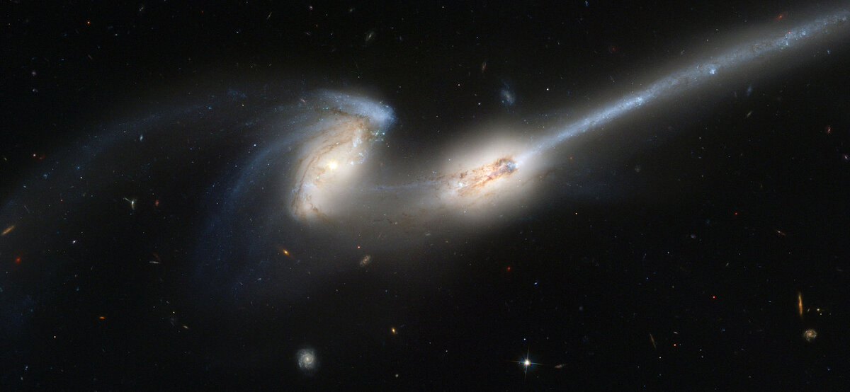Галактики NGC 4676A и NGC 4676B. Источник: Википедия.