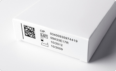 Пример упаковкии с нанесенным на него кодом DataMatrix Источник: https://xn--80ajghhoc2aj1c8b.xn--p1ai/about-marking/ 