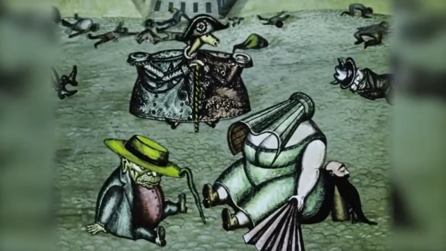 Кадры из мультфильма "Стеклянная гармоника", 1968 г.