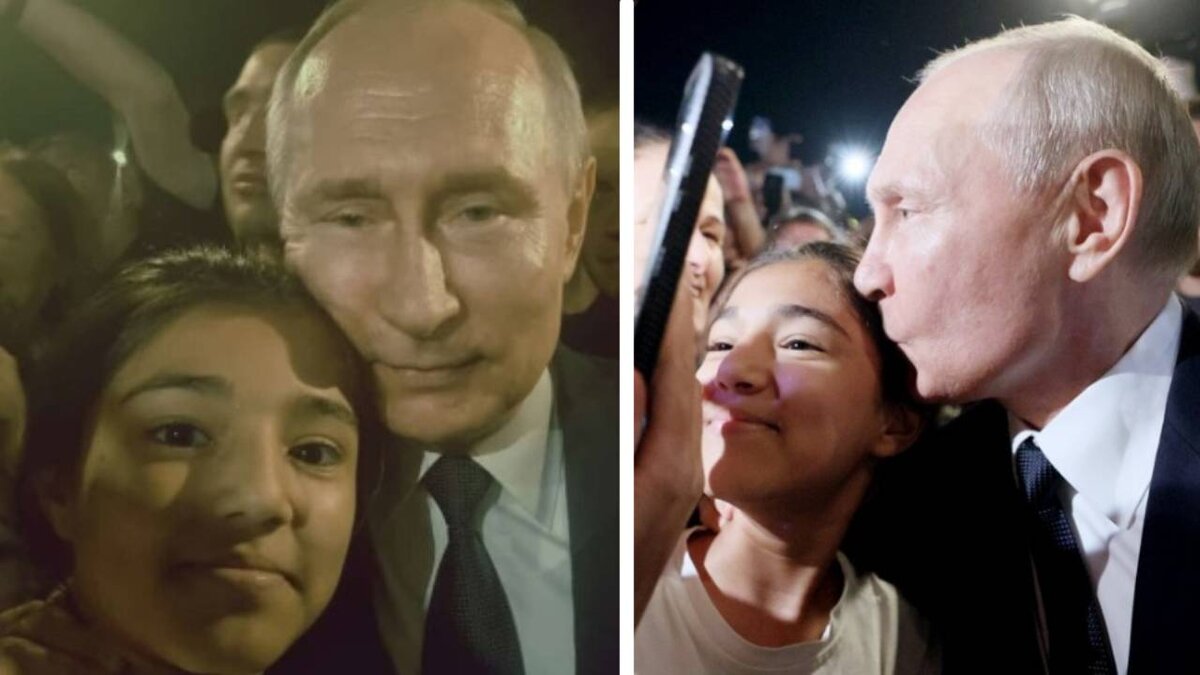  Дагестанская девочка Фатима счастлива, что удалось сфотографироваться с Президентом России В.В.Путиным