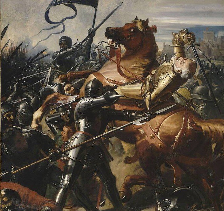 Гибель Джона Толбота в сражении при Кастийоне. Неисторично, зато красиво.