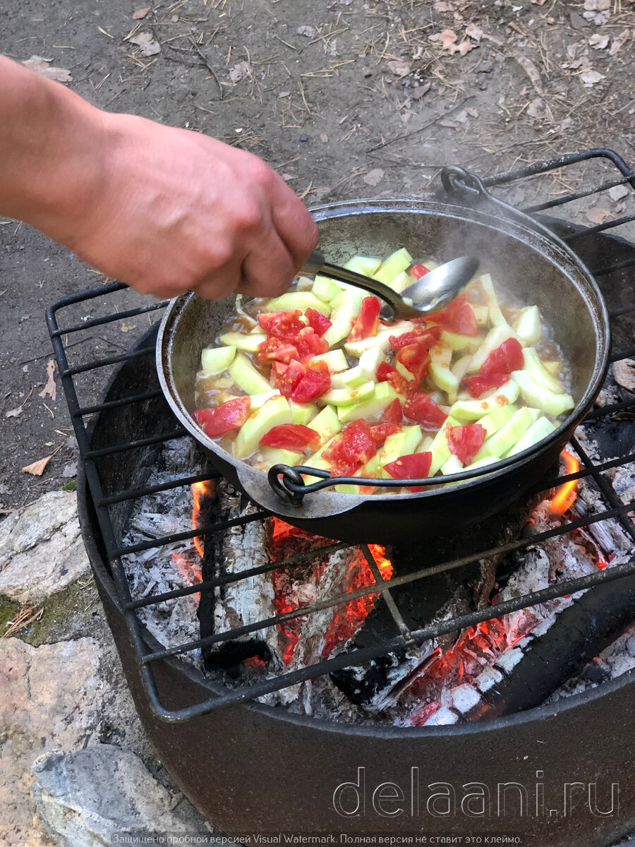 Рагу на костре в котелке (статья на тему "Что еще можно приготовить на костре в котелке")