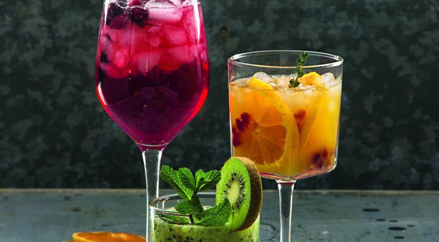 Новогодние коктейли с шампанским